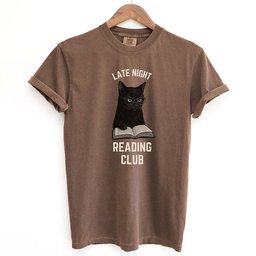 Late Night Reading Club Funny Black Cat Shirt T Shirt Gift For Cat Lover