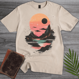 Sunset Over Peaks T Shirt Gift For Nature Lover