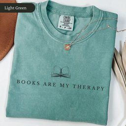 Books Are My Therapy Shirt T Shirt Gift For Cat Lover