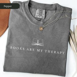 Books Are My Therapy Shirt T Shirt Gift For Cat Lover
