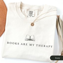 Books Are My Therapy Shirt T Shirt Gift For Cat Lover