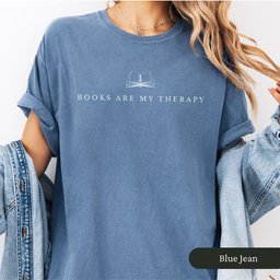 Books Are My Therapy Shirt T Shirt Gift For Cat Lover