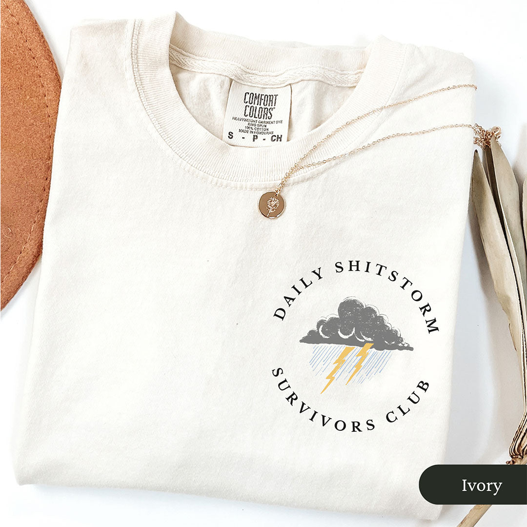 Daily Sh Tstorm Survivors Club Shirt T Shirt Gift For Cat Lover