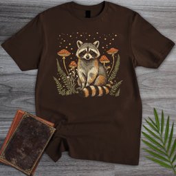 Twilight Toadstool Raccoon T Shirt Gift For Nature Lover