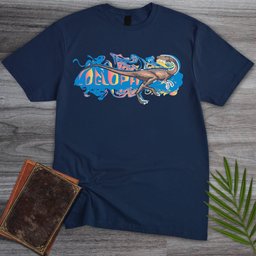 Triassic Melt Coelophysis Blue T Shirt Gift For Nature Lover