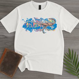 Triassic Melt Coelophysis Blue T Shirt Gift For Nature Lover