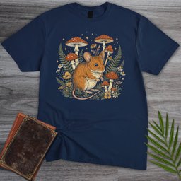 Starlit Wildflower Mouse T Shirt Gift For Nature Lover