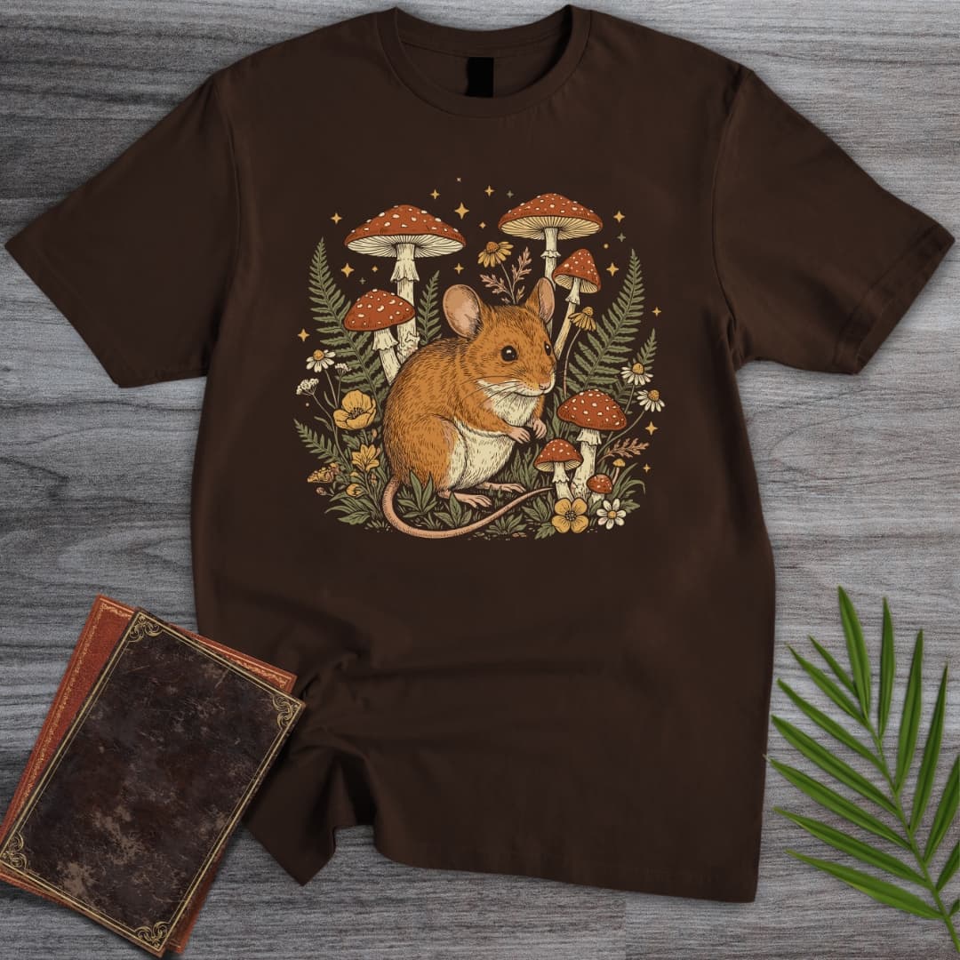 Starlit Wildflower Mouse T Shirt Gift For Nature Lover