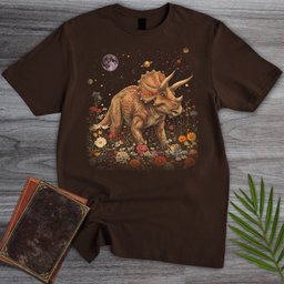 Vintage Floral Triceratops T Shirt Gift For Dinosaur Lover