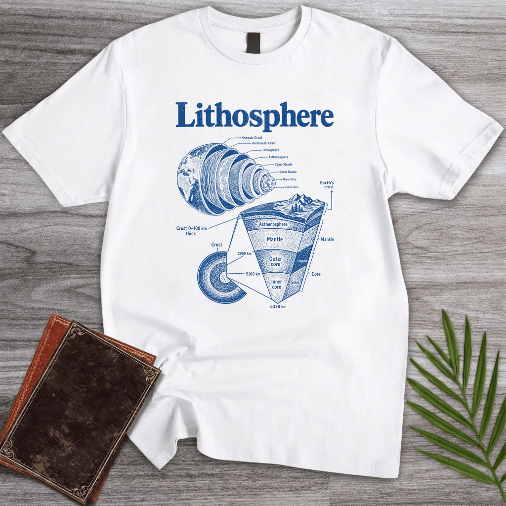 Vintage Lithosphere T Shirt Gift For Nature Lover
