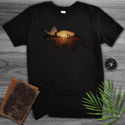 Triceratops Environment Silhouette T Shirt Gift For Dinosaur Lover