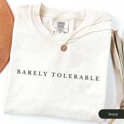 Minimalist Barely Tolerable Shirt Pride And Prejudice T Shirt Gift For Cat Lover