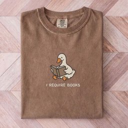 I Require Books Goose Tee Gift For Cat Lover