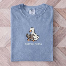 I Require Books Goose Tee Gift For Cat Lover