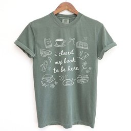 I Closed My Book To Be Here Doodle Shirt T Shirt Gift For Cat Lover
