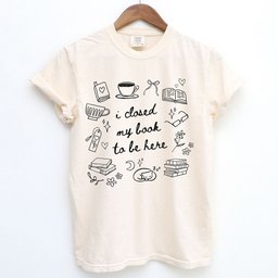 I Closed My Book To Be Here Doodle Shirt T Shirt Gift For Cat Lover