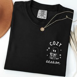 Cozy Season Ghost Shirt T Shirt Gift For Cat Lover