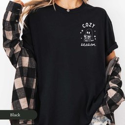Cozy Season Ghost Shirt T Shirt Gift For Cat Lover