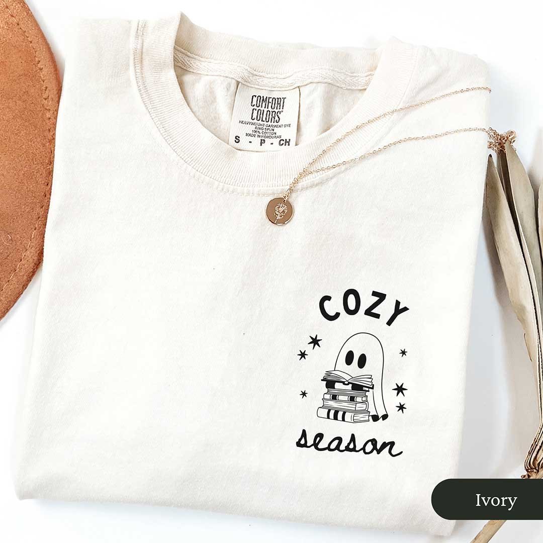 Cozy Season Ghost Shirt T Shirt Gift For Cat Lover