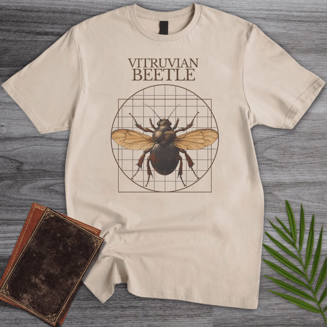 Vitruvian Beetle T Shirt Gift For Nature Lover