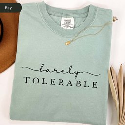 Cursive Barely Tolerable Shirt Pride And Prejudice T Shirt Gift For Cat Lover