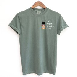 Late Night Reading Club Shirt T Shirt Gift For Cat Lover