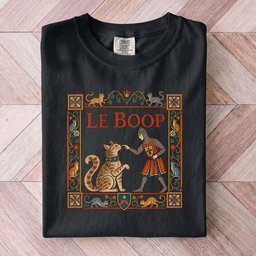 Le Boop Medieval T Shirt Gift For Cat Lover