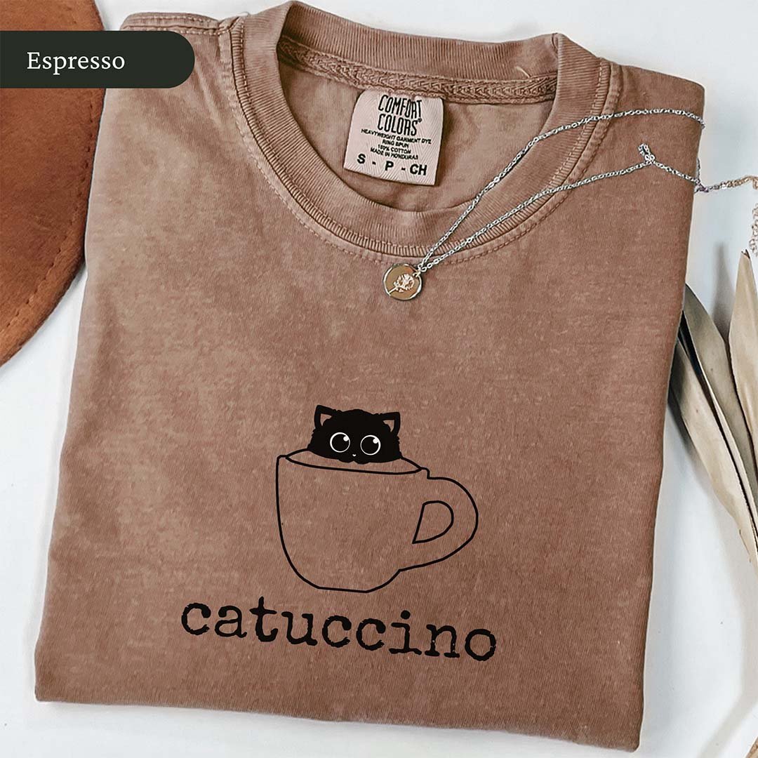 Catuccino Coffee Lover Shirt T Shirt Gift For Cat Lover
