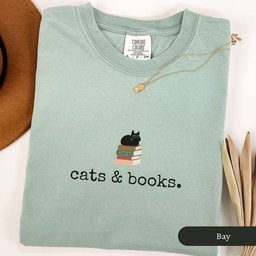 Cats And Books Shirt T Shirt Gift For Cat Lover