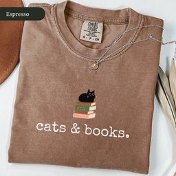 Cats And Books Shirt T Shirt Gift For Cat Lover
