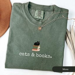 Cats And Books Shirt T Shirt Gift For Cat Lover
