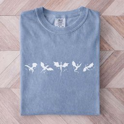Minimalist Tiny Dragons Tee Gift For Cat Lover