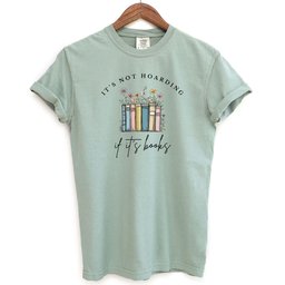 Its Not Hoarding If Its Books Shirt T Shirt Gift For Cat Lover
