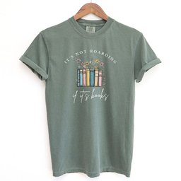 Its Not Hoarding If Its Books Shirt T Shirt Gift For Cat Lover