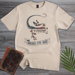 Velociraptor Fossil Americas 250th T Shirt Gift For Nature Lover