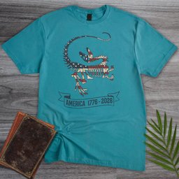 Velociraptor Fossil Americas 250th T Shirt Gift For Nature Lover