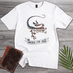 Velociraptor Fossil Americas 250th T Shirt Gift For Nature Lover