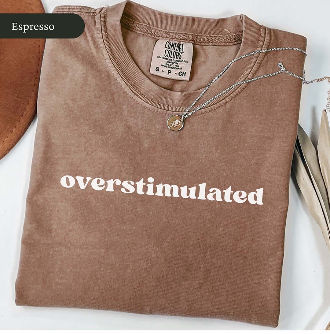 Minimalist Overstimulated Shirt T Shirt Gift For Cat Lover