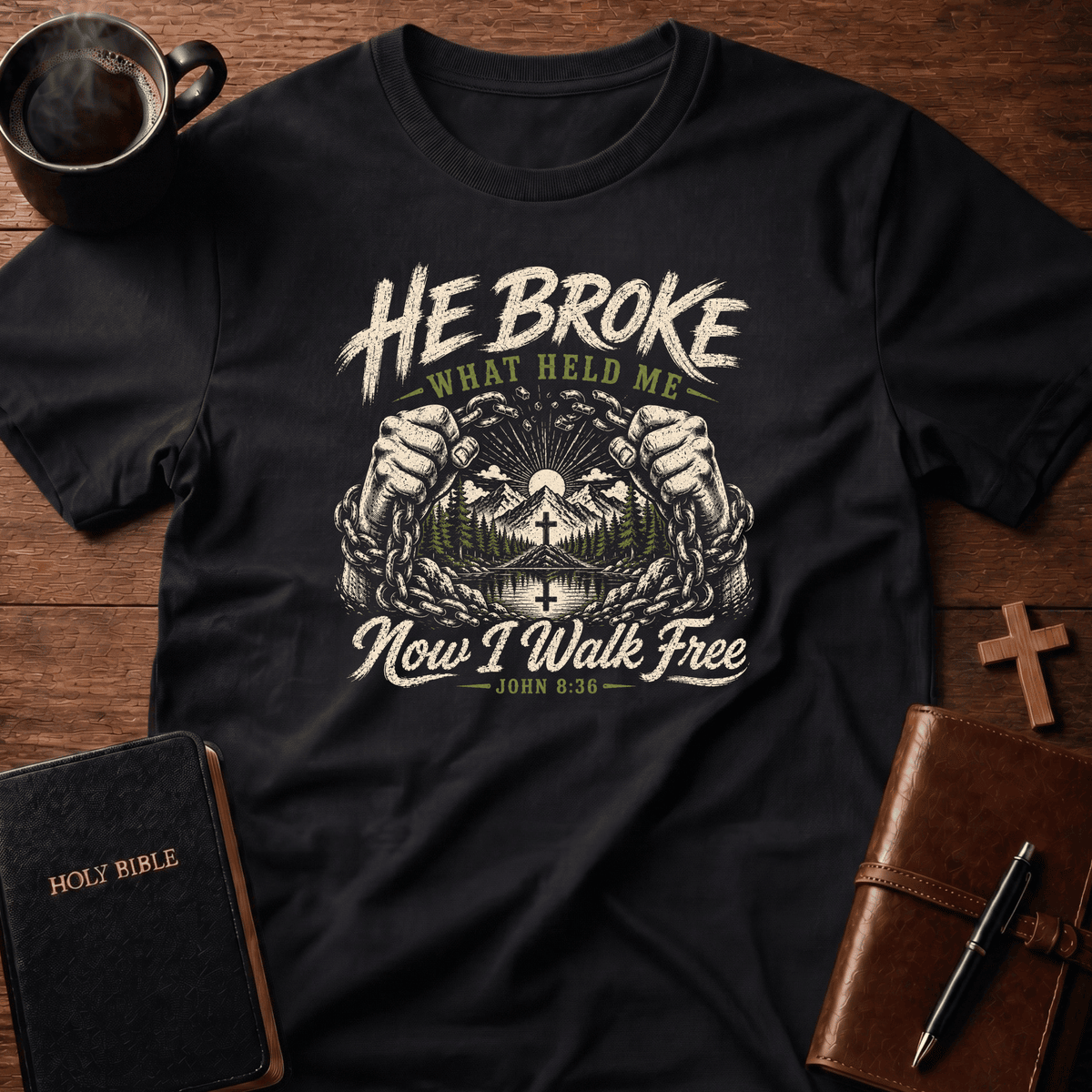 He Broke T Shirt Gift For Christian