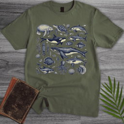 Vintage Marine Life T Shirt Gift For Nature Lover