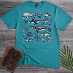 Vintage Marine Life T Shirt Gift For Nature Lover