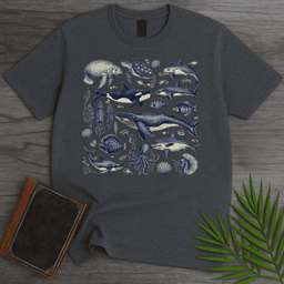 Vintage Marine Life T Shirt Gift For Nature Lover