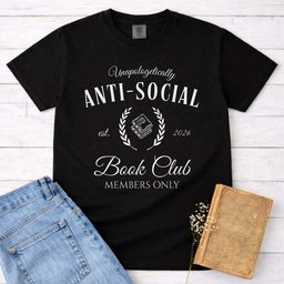 Anti Social Book Club Tee Gift For Cat Lover