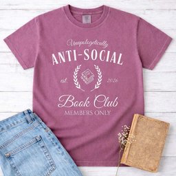 Anti Social Book Club Tee Gift For Cat Lover