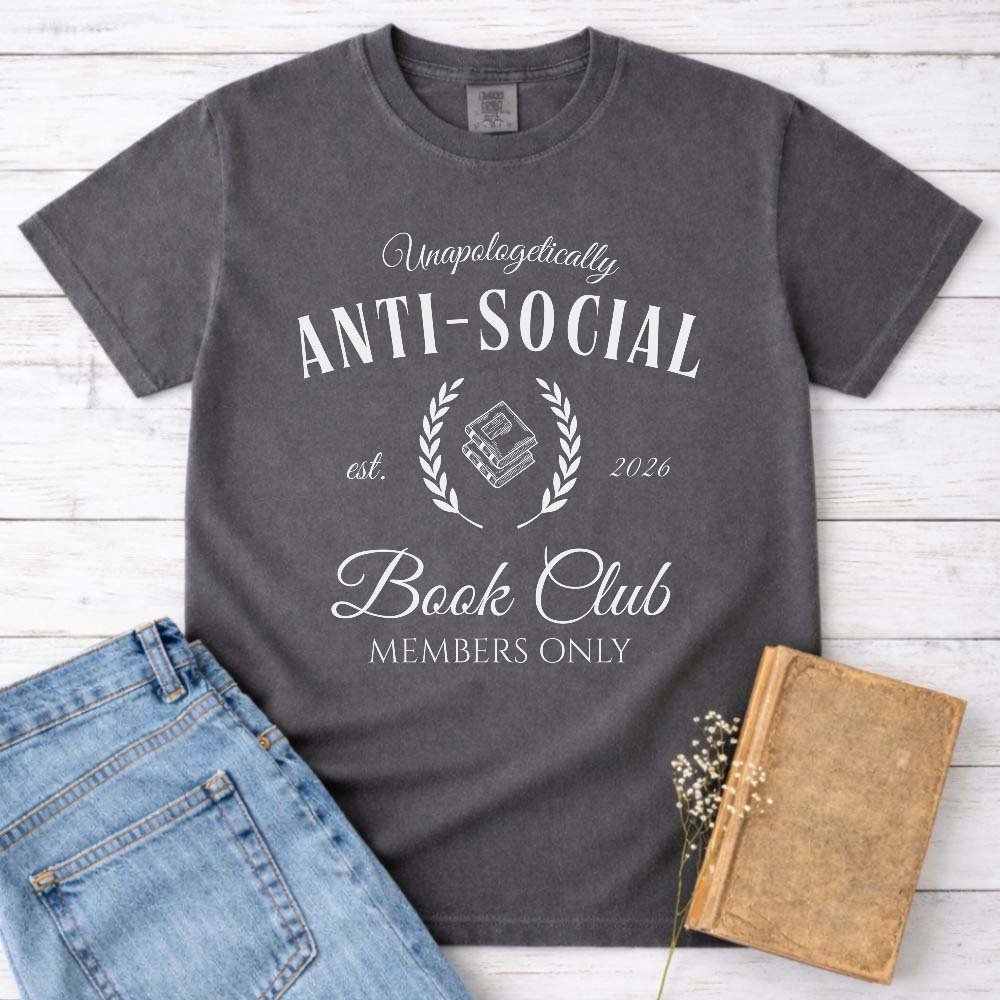 Anti Social Book Club Tee Gift For Cat Lover