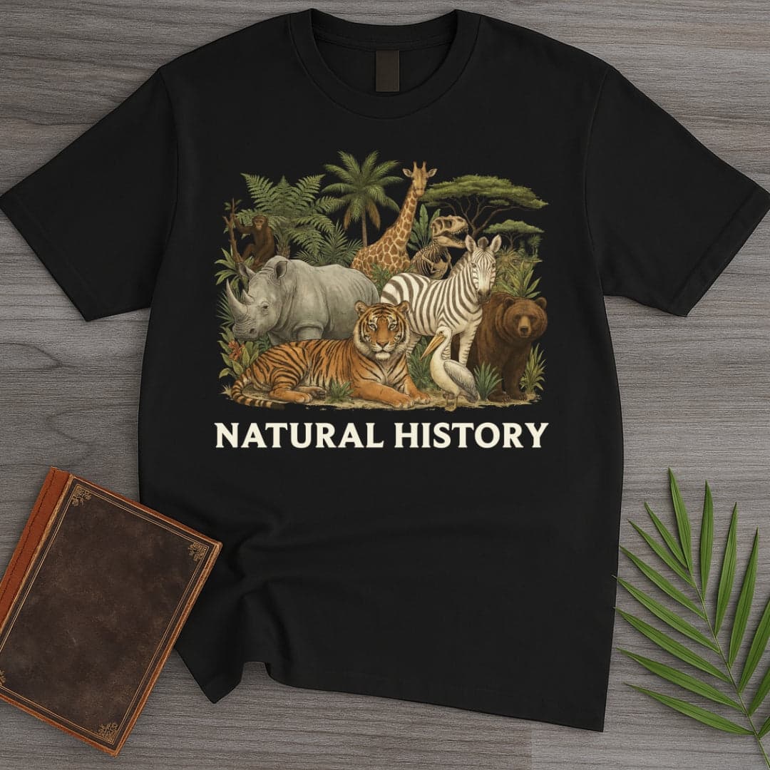 Vintage Natural History T Shirt Gift For Nature Lover