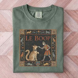 Le Boop Medieval Cat T Shirt Gift For Cat Lover