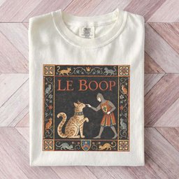 Le Boop Medieval Cat T Shirt Gift For Cat Lover