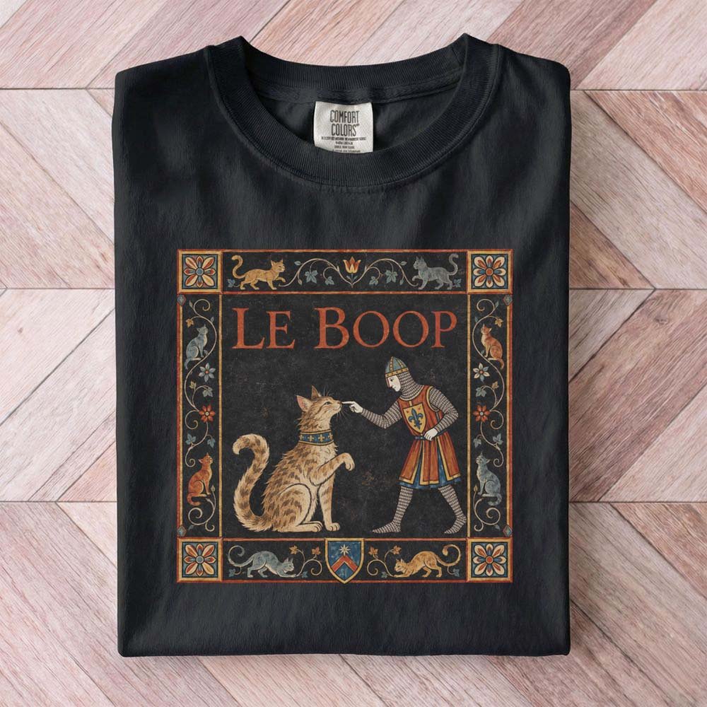 Le Boop Medieval Cat T Shirt Gift For Cat Lover