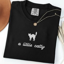 A Little Catty T Shirt Gift For Cat Lover